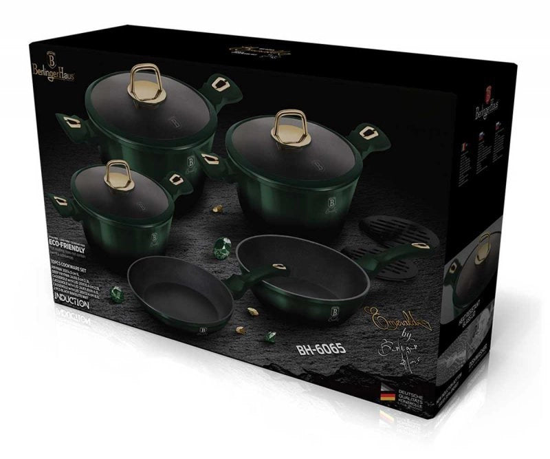 Berlinger haus BH-6065 EMERALD Set di pentole antiaderenti in titanio
