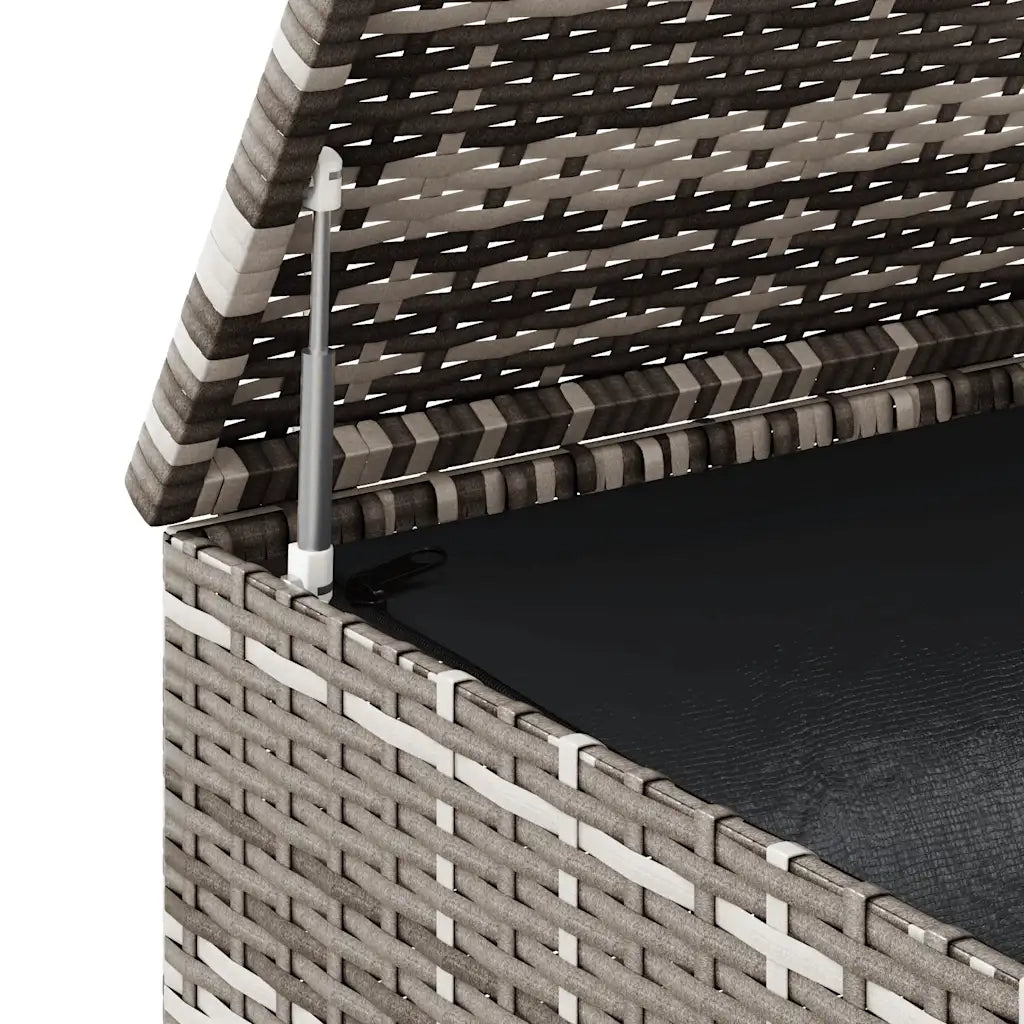 Contenitore da Giardino in Rattan PE 100x49x103,5 cm Grigio 317225