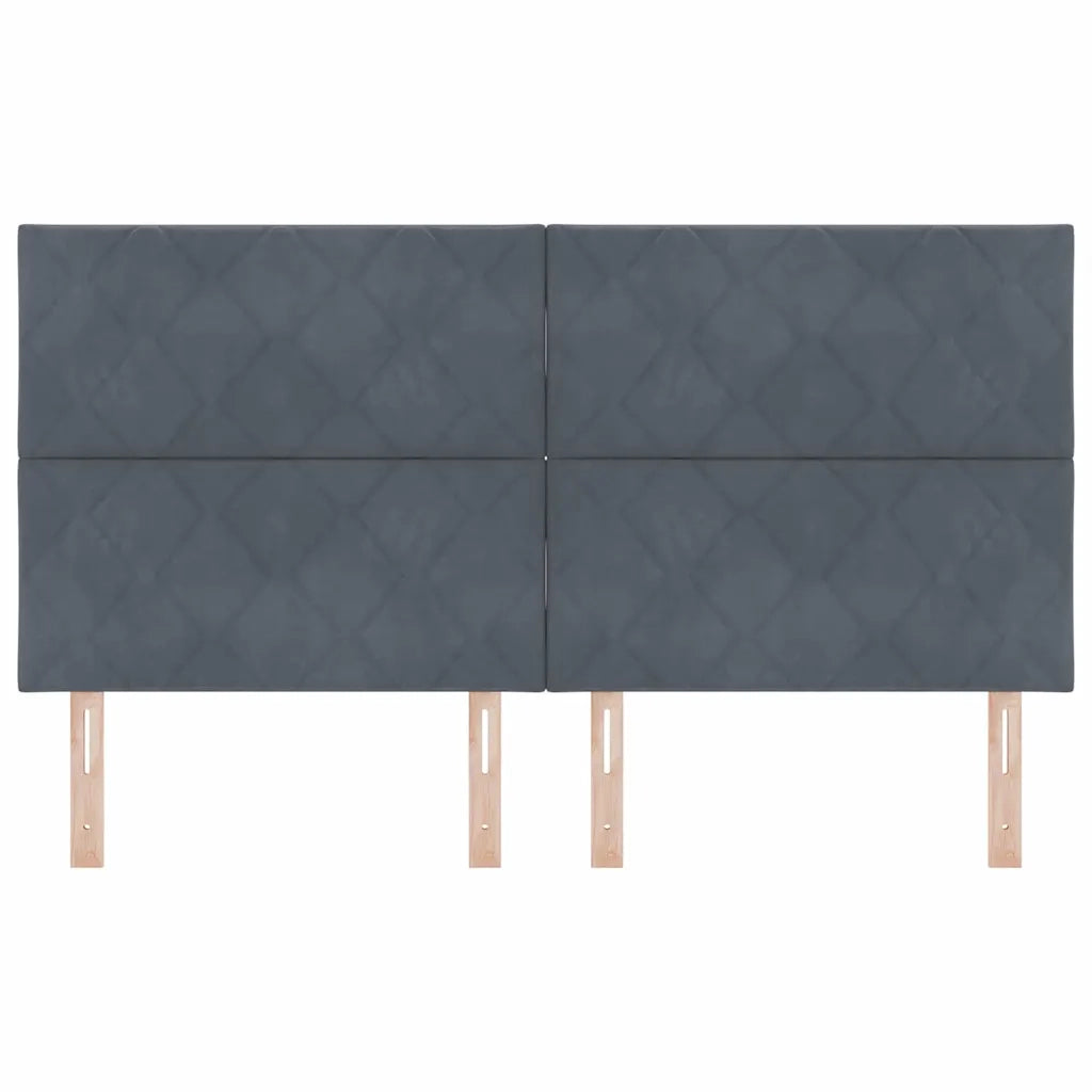 Testiera Grigio scuro 180 cm Velluto 3337946