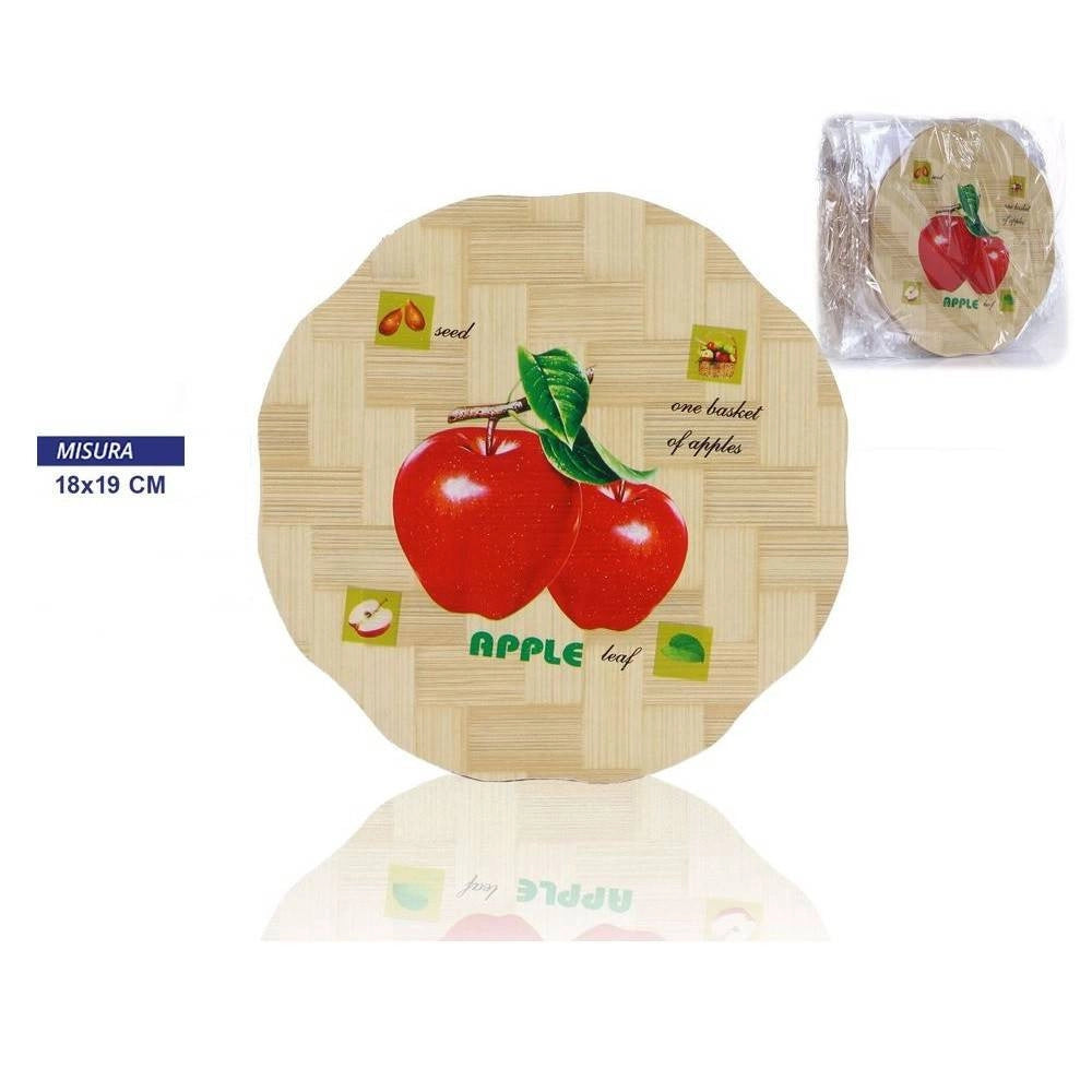 Trade Shop - Set 3 Pezzi Base Sottopentola Sotto Pentola Casseruola Piatto In Bamboo -