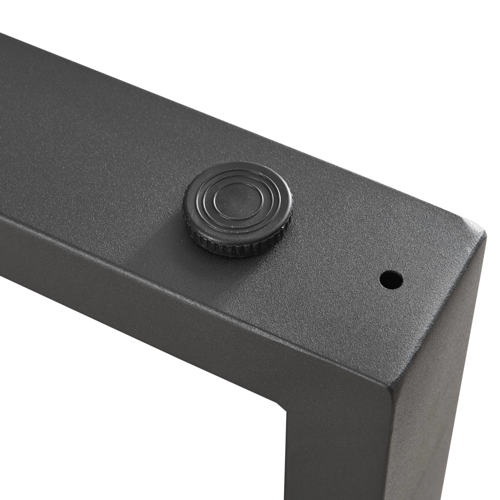Set di 2 Gambe Rettangolari Makers per Mobili Fai da Te 72 x 90 cm Acciaio Nero [en.casa]