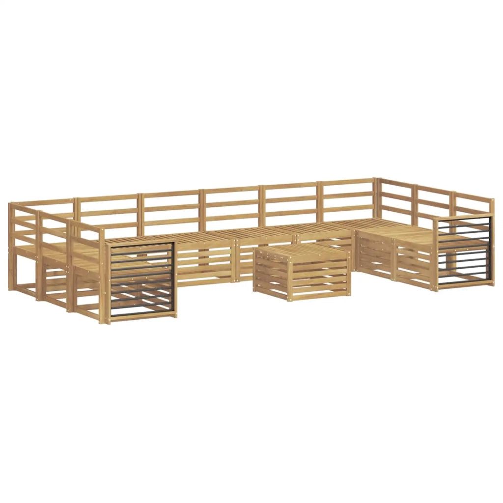 Set di divani da esterno 11 pcs Bianco 59 x 59 x 37 cm 3392634
