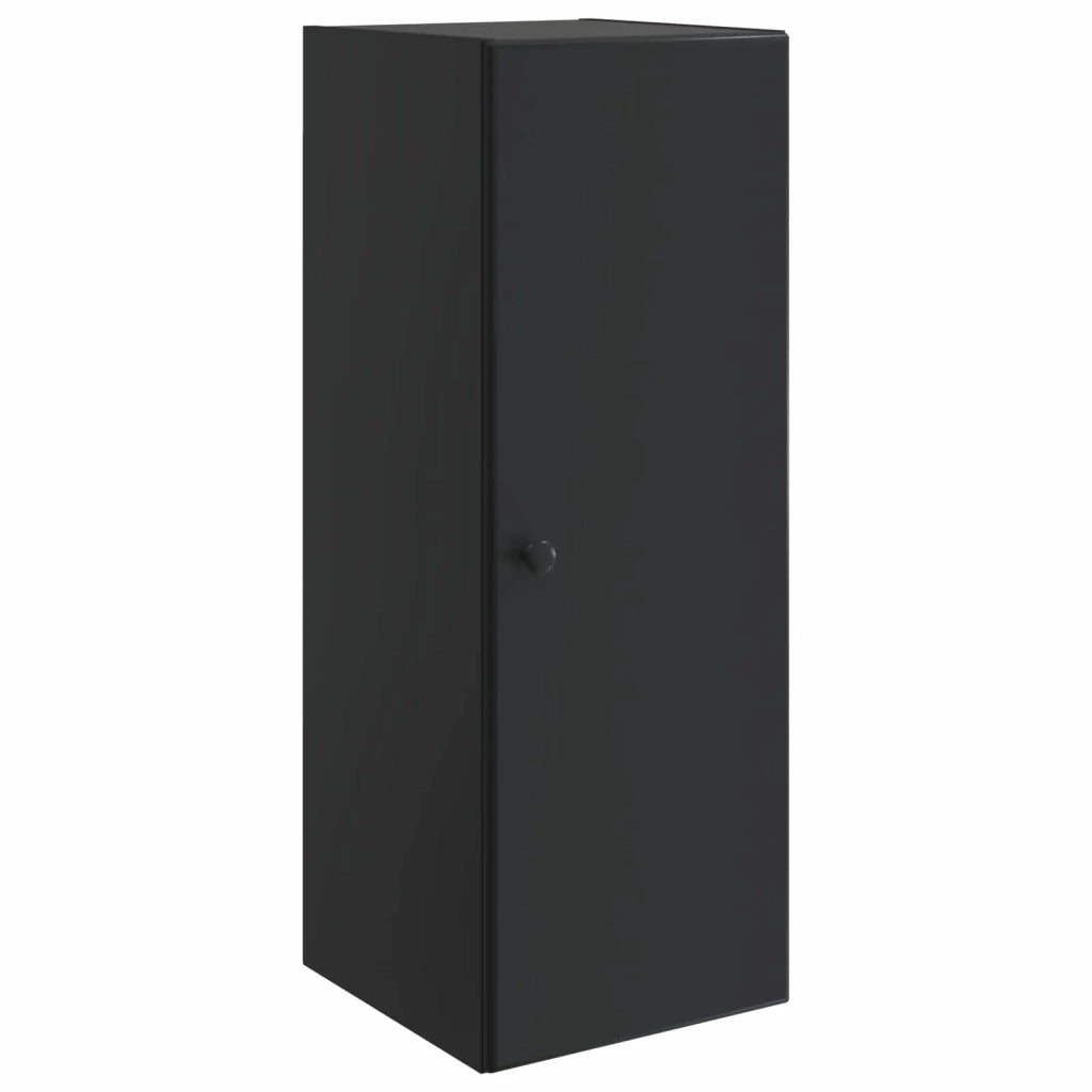 Mobiletto a muro Nero 33 x 34,5 x 90 cm Legno ingegnerizzato