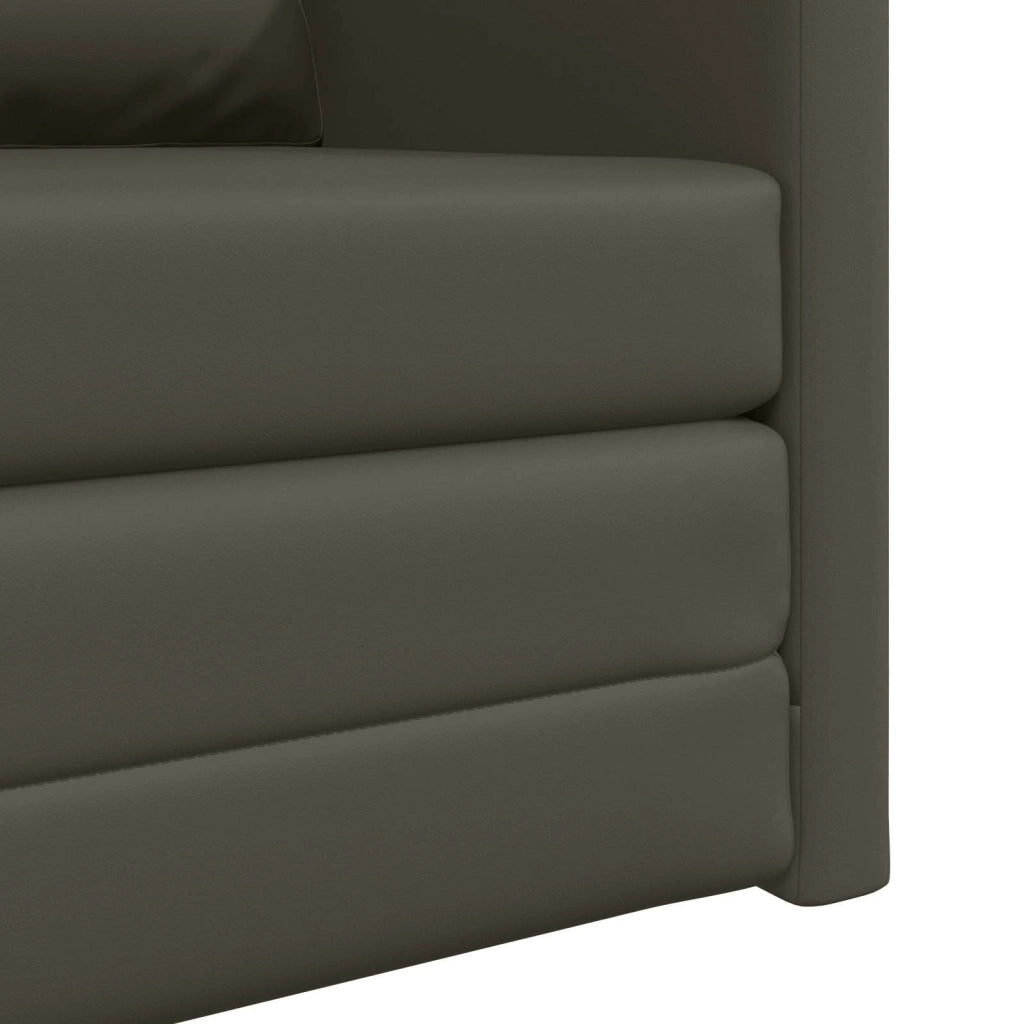 Divano letto 60cm Grigio Pelle Artificiale 4106632