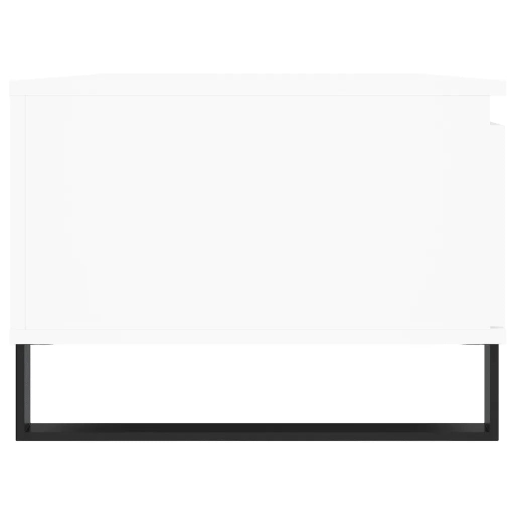 Tavolino da Salotto Bianco 90x50x36,5 cm in Legno Multistrato