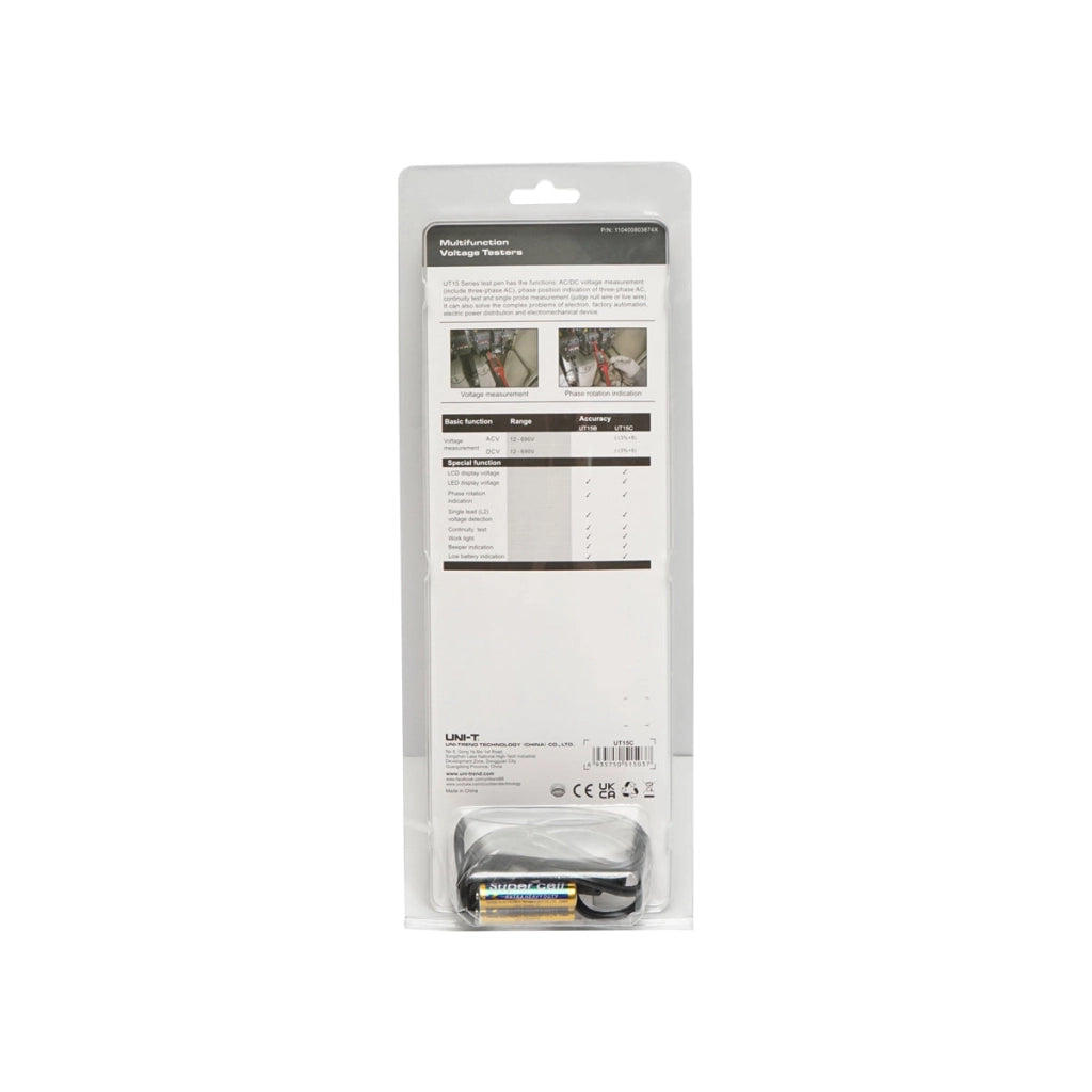 Tester di tensione AC/DC UT15C, 12-690V UNI-T