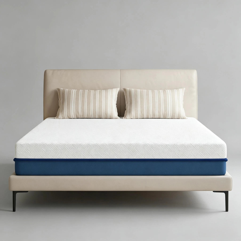 Materasso matrimoniale 160 × 200 cm in schiuma al tè verde, rivestimento sfoderabile, supporto stabile
