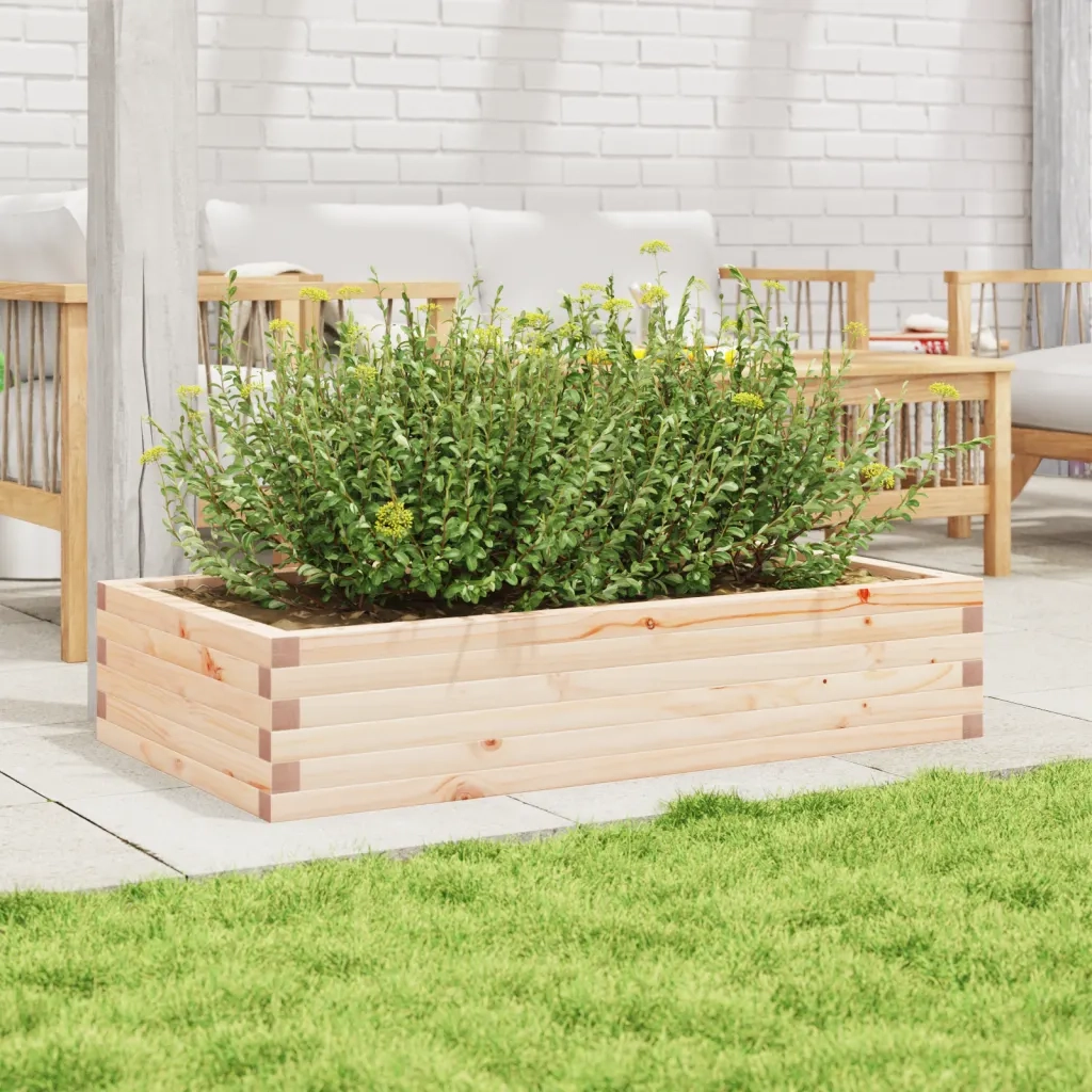 Fioriera da Giardino 110x60x23 cm in Legno Massello di Pino 847238