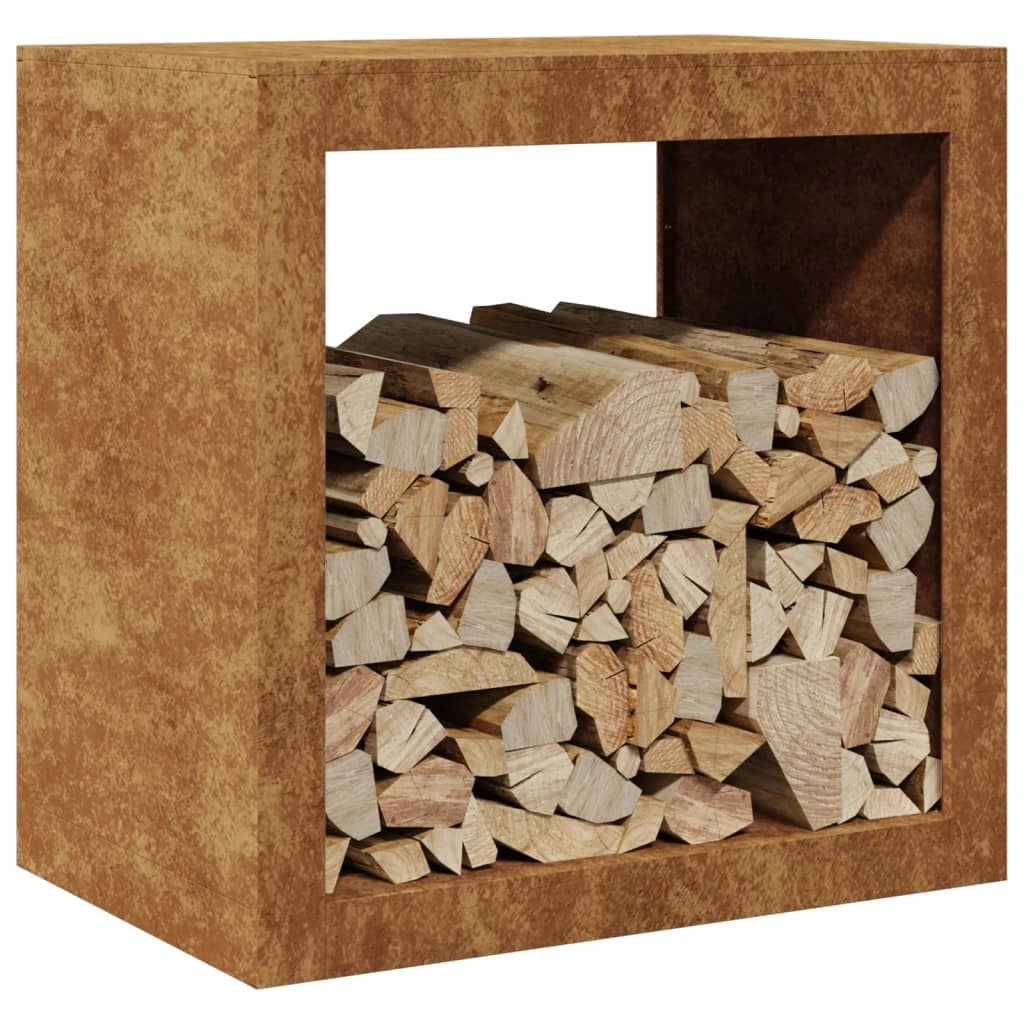 Portalegna 60 x 40 x 60 cm Acciaio Corten Marrone 02_0043729