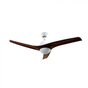 V-TAC VT-6055-3 Ventilatore LED da Soffitto 15W 3 in 1 con Motore a Corrente Continua da 35W con Telecomando 3 pale Marroni - SKU 7920