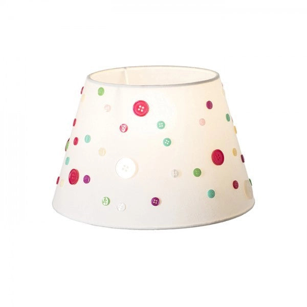 Lampadario DELISA 25/16 paralume Bianco Bottoni max. 28W