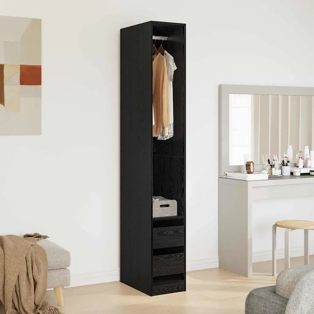 Guardaroba Rovere Nero 50 x 30 x 200 cm Legno multistrato 3403221