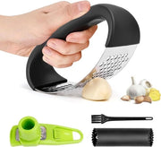 Impastatrice aglio - facile da utilizzare e da pulire - acciaio inossidabile - con schiello in silicone - adatta per impastare aglio