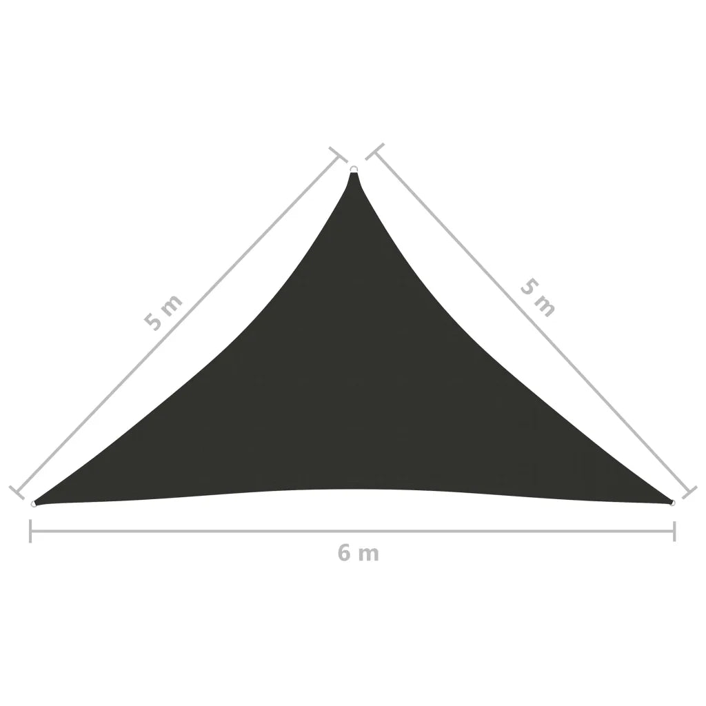 Parasole a vela | Telo Ombra | Vela da ombra Oxford Triangolare 5x5x6 m Antracite