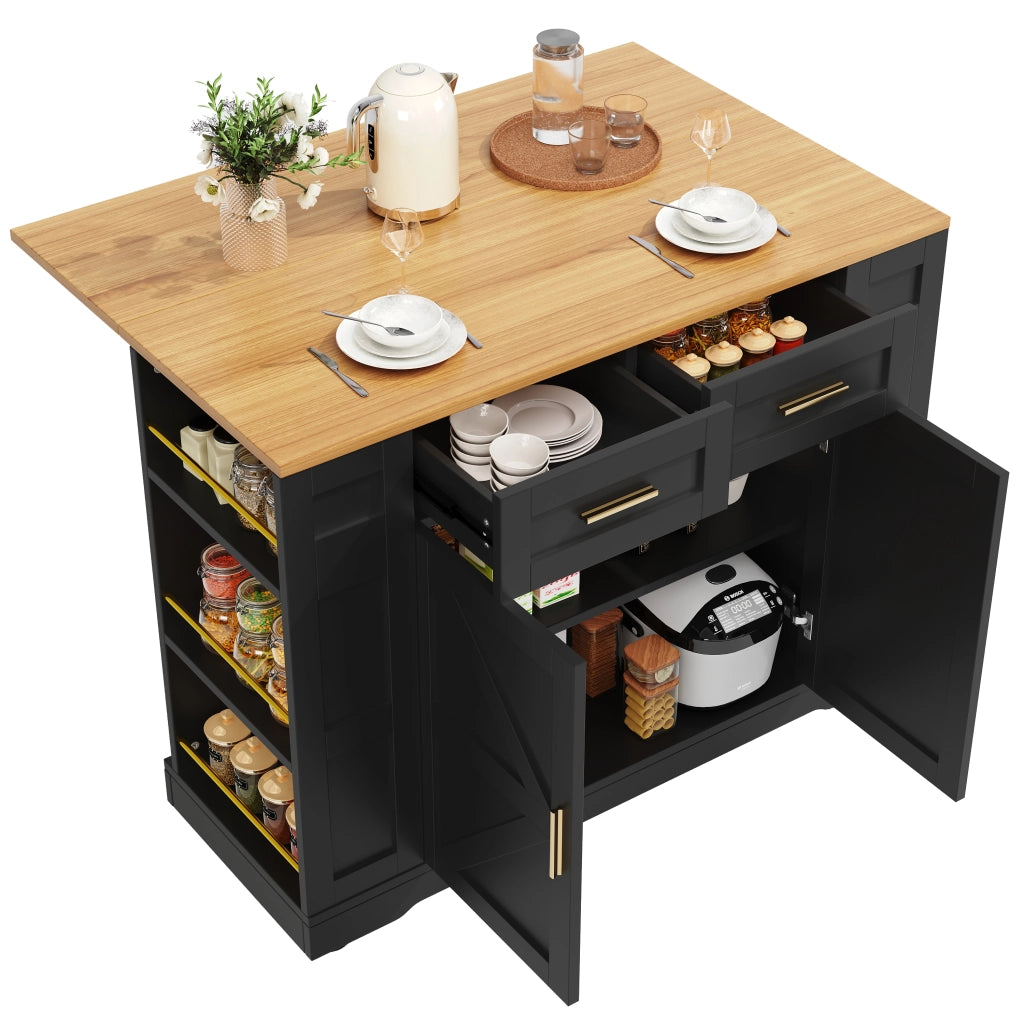 Tavolo da Pranzo Multifunzione con Contenitore ¨C MINIMAL ¨C Effetto Legno Nero