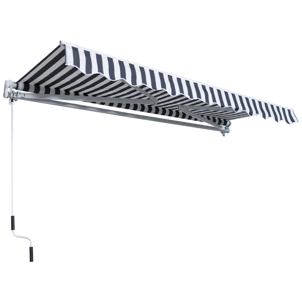 Tendone da Esterno Bracci Articolati 3.5x2.5m ¨C zephmum ¨C Grigio Bianco Alluminio Polyester