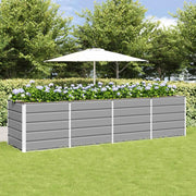 Fioriera Grigio chiaro 320 x 80 x 75 cm Acciaio