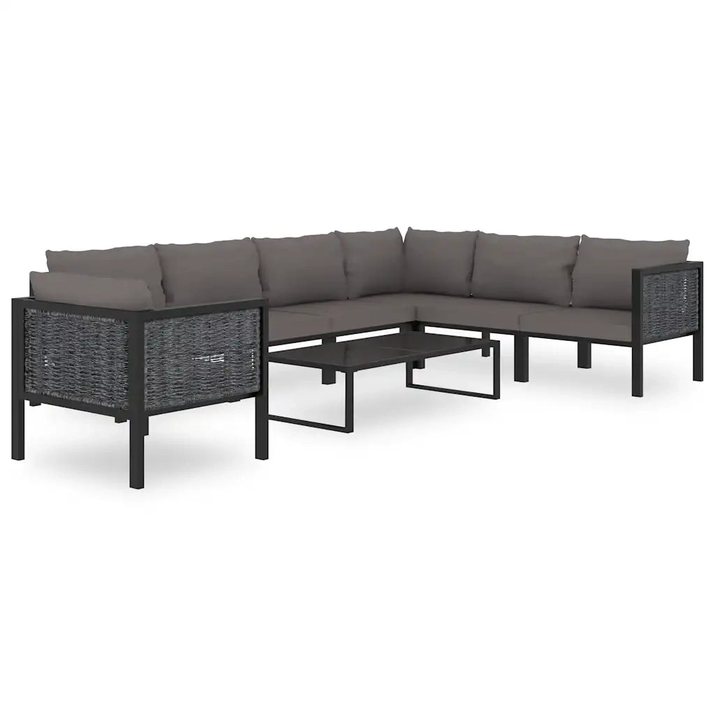 idaXL Divano Angolare Modulare Bracciolo Sinistro Polyrattan Antracite cod mxl 55261