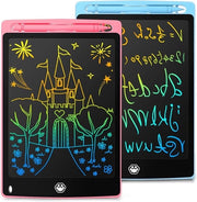 Tavolo LCD per bambini - 2 pezzi - 85 pollici - pannello elettronico - pannello da assemblare - cancellabile - bloccabile tablet - giocattolo per 3-12 anni - blu - rosa Pannello da disegno