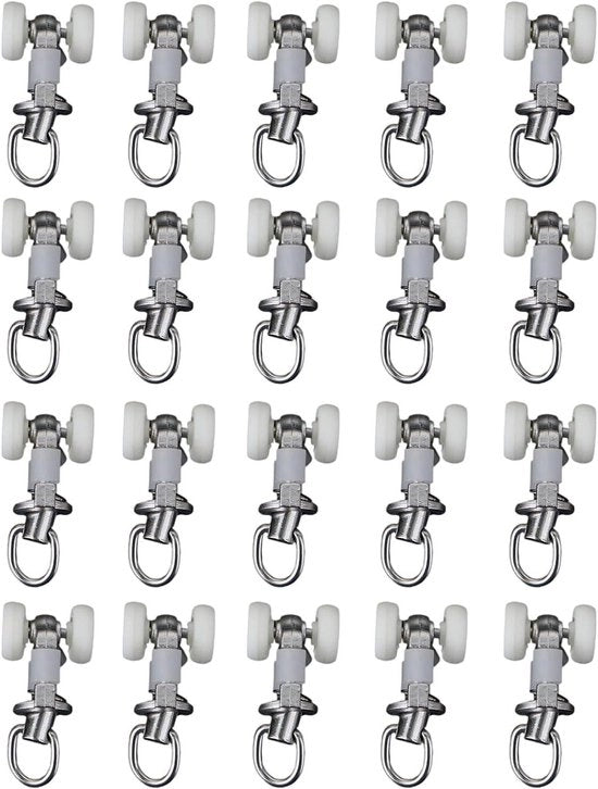 20 rotelle per tenda per tendaggi di media grandezza