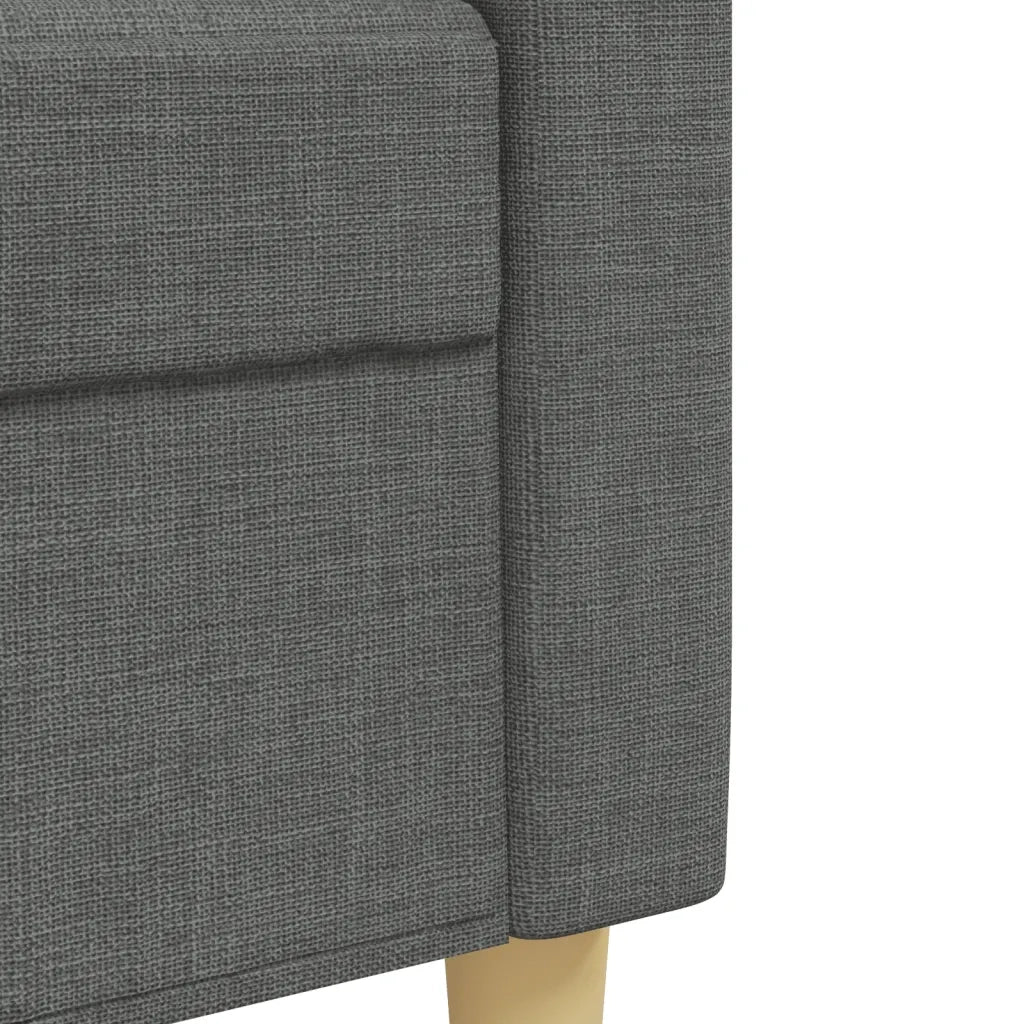vidaXL Set di Divani 2 pz con Cuscini Grigio Scuro in Tessuto