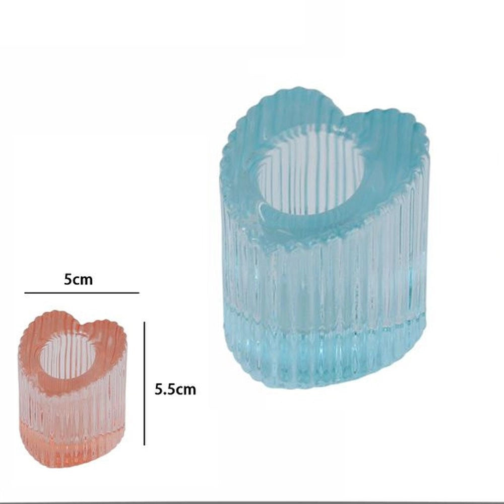 Trade Shop - 2pz Porta Candela Lanterna Cuore Bomboniera Matrimonio Decorazione Tea Light 5x5 -