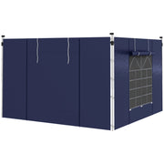 Tende da giardino 2 pezzi per gazebo 3x6m o 3x3m ¨C zephmum ¨C Blu