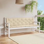Cuscini Panca da Giardino 2pz Beige 200x50x7cm Tessuto Oxford 315043