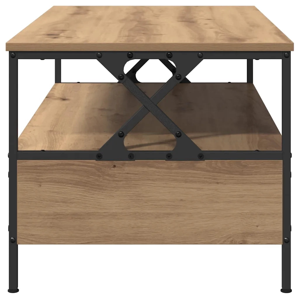 vidaXL Tavolino da salotto rovere artigianale 100 x 51 x 45 cm