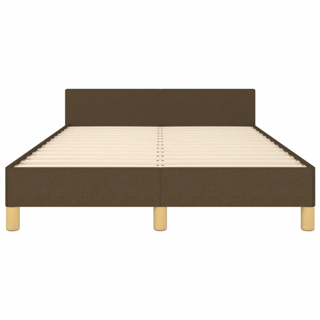 Letto matrimoniale | Letto per adulti | Giroletto senza Materasso Marrone Scuro 80x200 cm in Tessuto