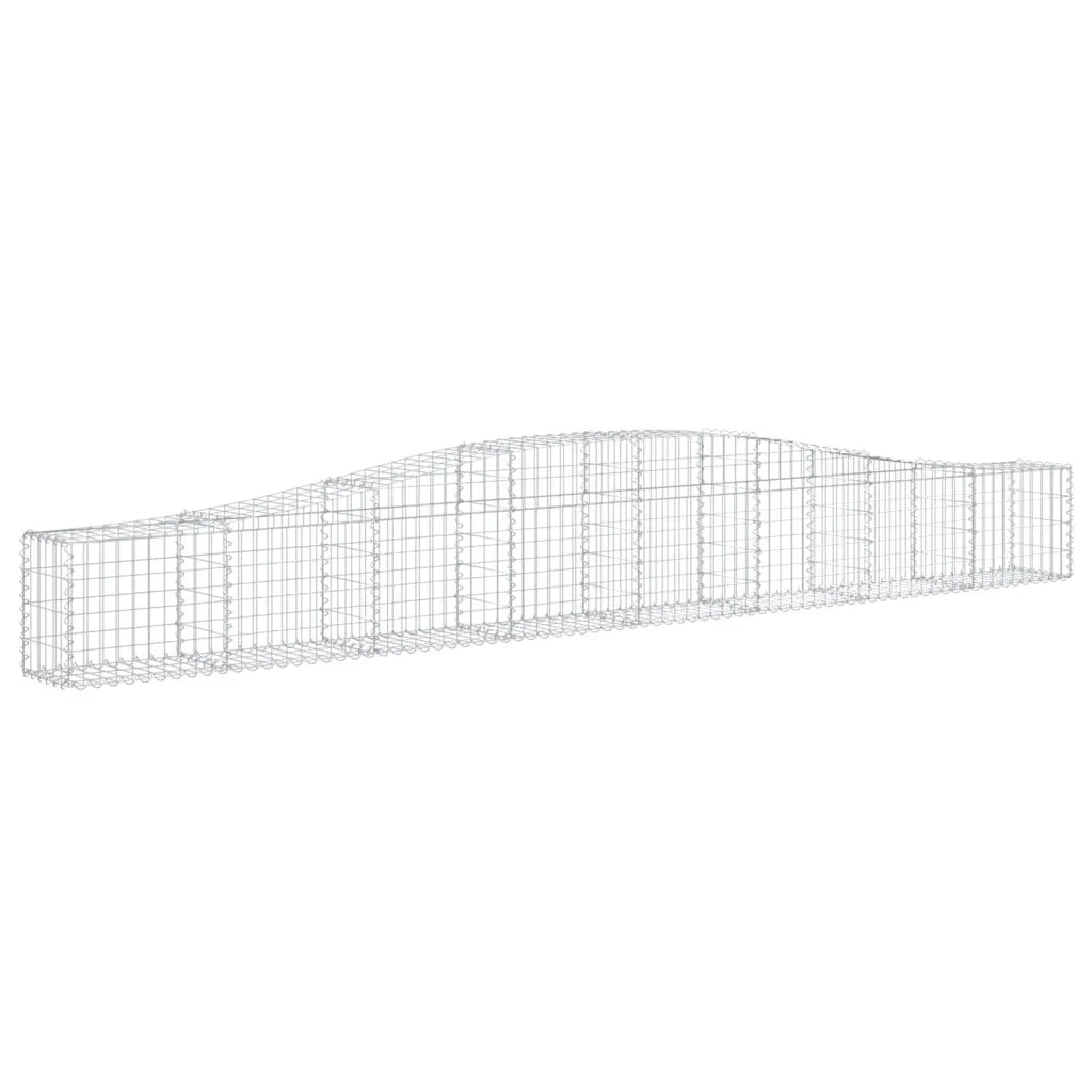 Cesti Gabbioni ad Arco 2 pz 400x30x40/60 cm Ferro Zincato