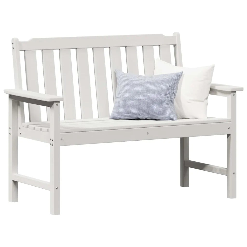 Panchina da Giardino | Panca da Giardino Bianco 120 x 59 x 88 cm HDPE