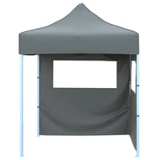 Gazebo | Pergolato Professionale Pieghevole 2 Pareti 2x2m Acciaio Antracite