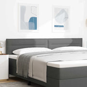 Testiera LED con strisce LED Grigio scuro 200 cm Tessuto 3338007