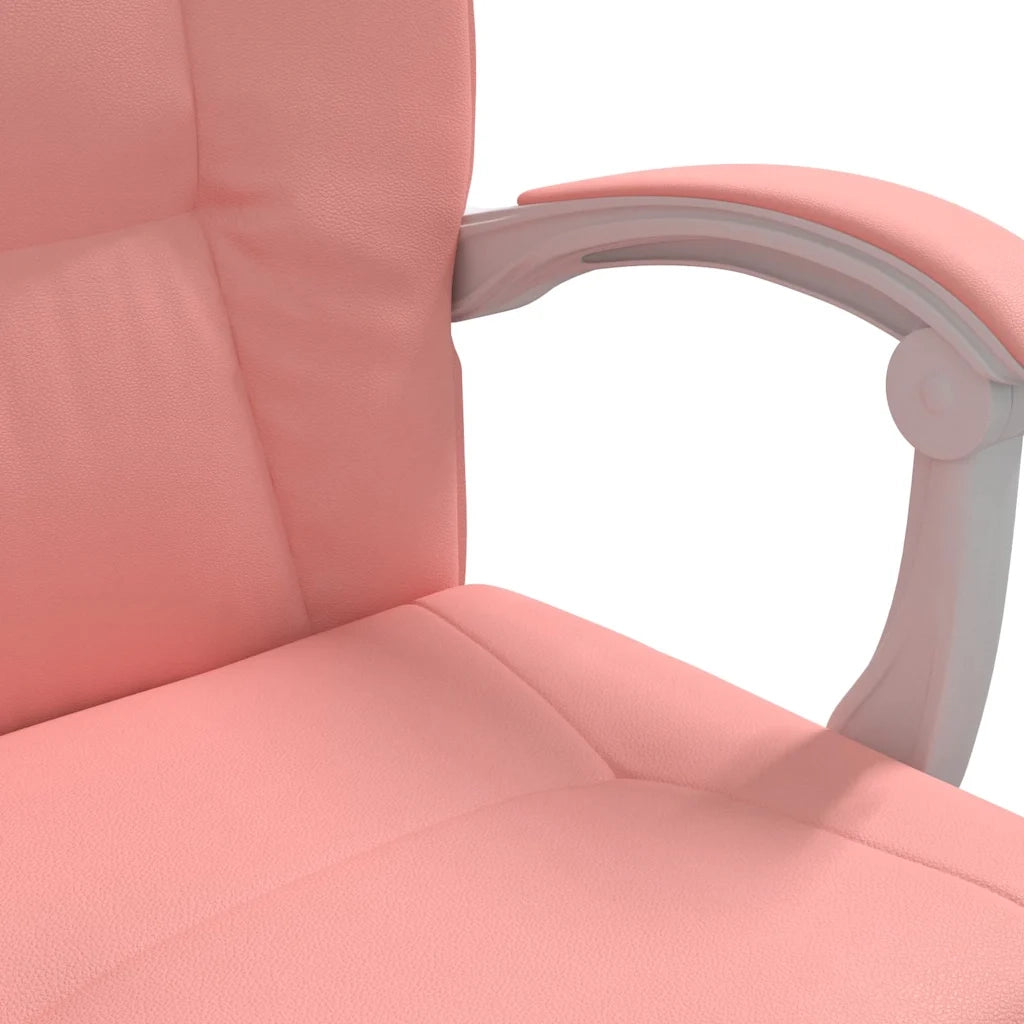 Sedia per studi-Poltrona da Ufficio Reclinabile Rosa in Similpelle 112666