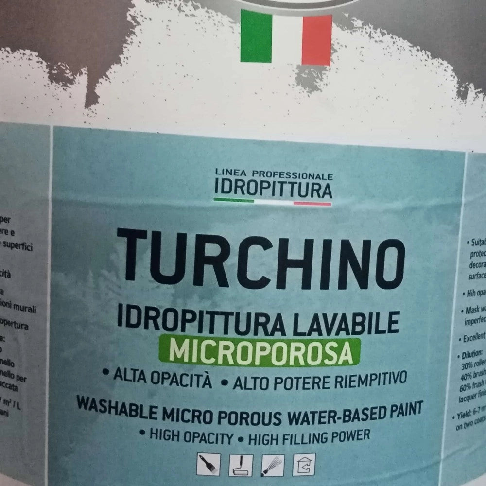 Tixe turchino 4lt idro pittura lavabile microporosa extra bianca opaca per interni