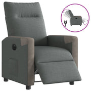Poltrona | Sedia Relax Elettrica Reclinabile Grigio Scuro in Tessuto