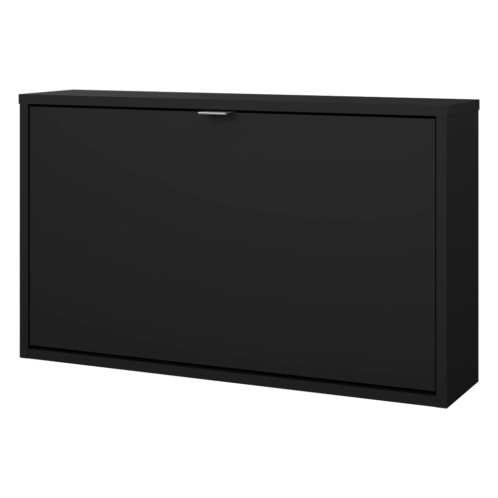 Mobile Portascarpe Loveno, Scarpiera un Ripiano, 70.3x16.55x41.8h cm Nero