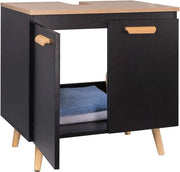 Cassettiera Bagno - Wastafier - Sotto cassettiera - Sotto cassettiera per lavabo - Mobili Bagno - Sotto cassettiera per lavabo - Mobili Bagno - Moderno - Nero