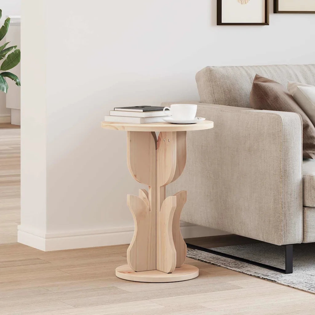 vidaXL Tavolo laterale Naturale 39.5 x 39.5 x 53.5 cm