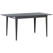 Tavolo allungabile da pranzo gambe in acciaio Nero 120/160 x 80 cm meccanismo a farfalla design senza tempo