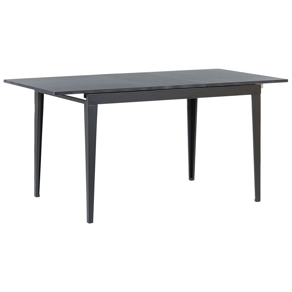 Tavolo allungabile da pranzo gambe in acciaio Nero 120/160 x 80 cm meccanismo a farfalla design senza tempo