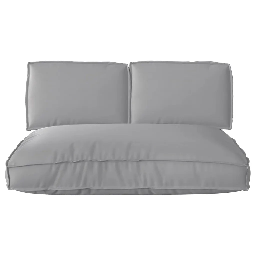 vidaXL Set di Cuscini per Pallet 3 pcs Grigio 120 x 80 x 12 cm