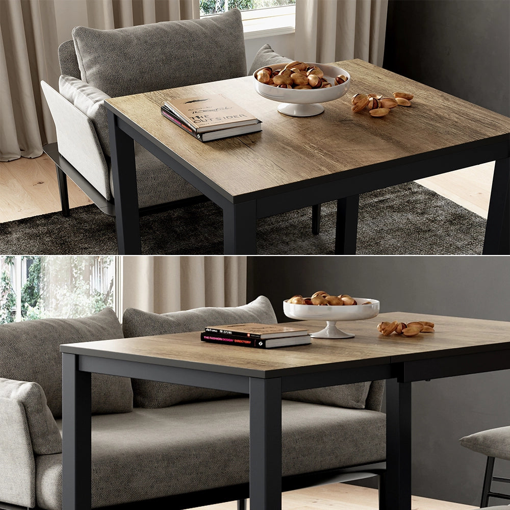 Vicco Tavolo da pranzo Rovere rustico/antracite 120 x 70 cm Estensibile