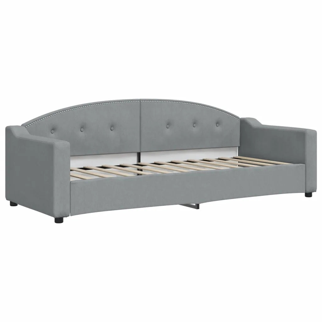 Divano Letto Estraibile Materassi Grigio Chiaro 80x200 Tessuto 3197543