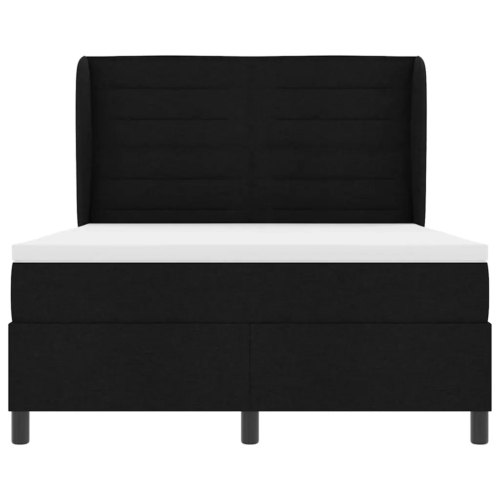 Letto a molle con materasso Nero 140 x 200 cm Tessuto 3340503