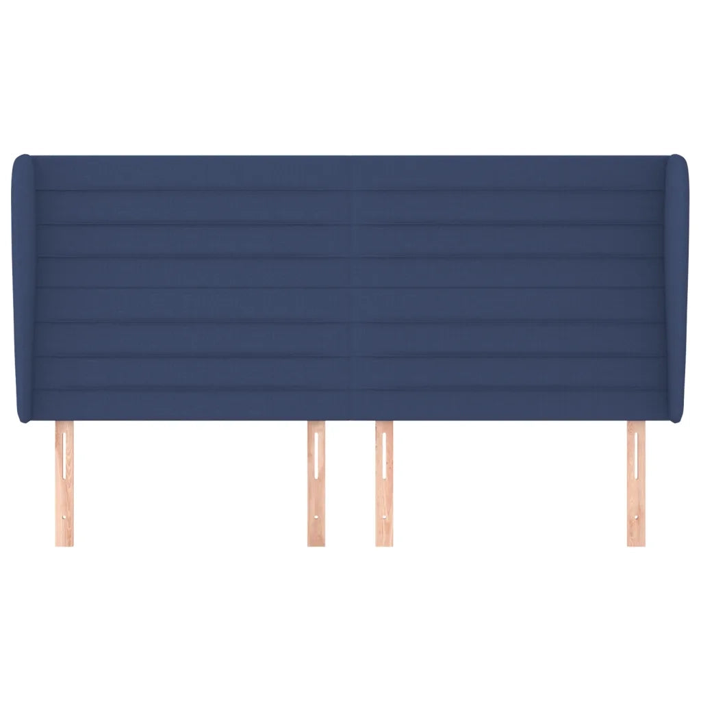 Testiera ad Orecchio Blu 183x23x118/128 cm in Tessuto