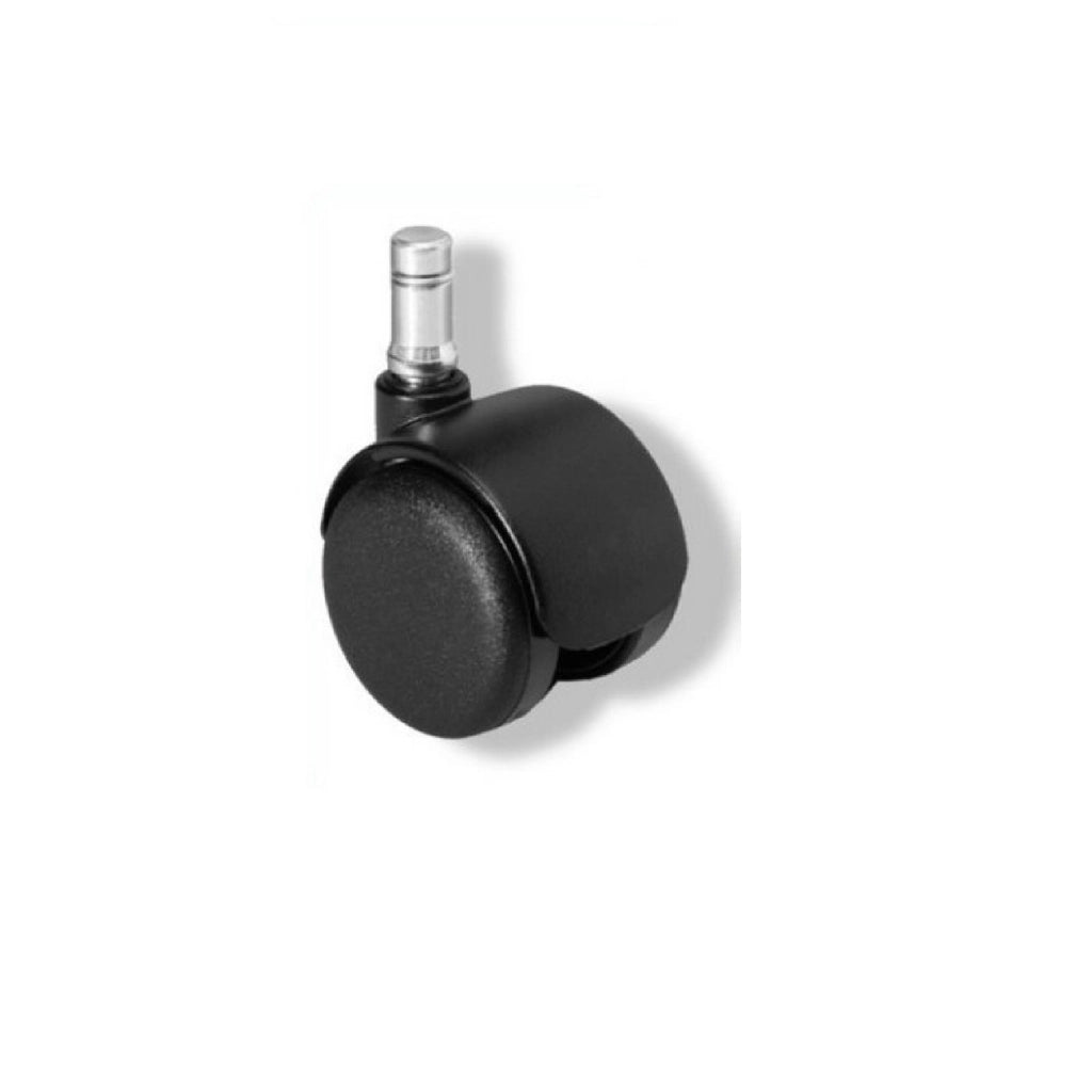 Set 5 ruote nere nylon 50 mm orientabili 360°ruote basi poltrone sedie ufficio