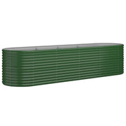 Fioriere | Cassetta per fiori | Letto Giardino Acciaio Zincato 296x80x68 cm Verde
