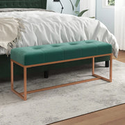 Panca-Sgabello Verde Scuro 110x36x45 cm in Velluto